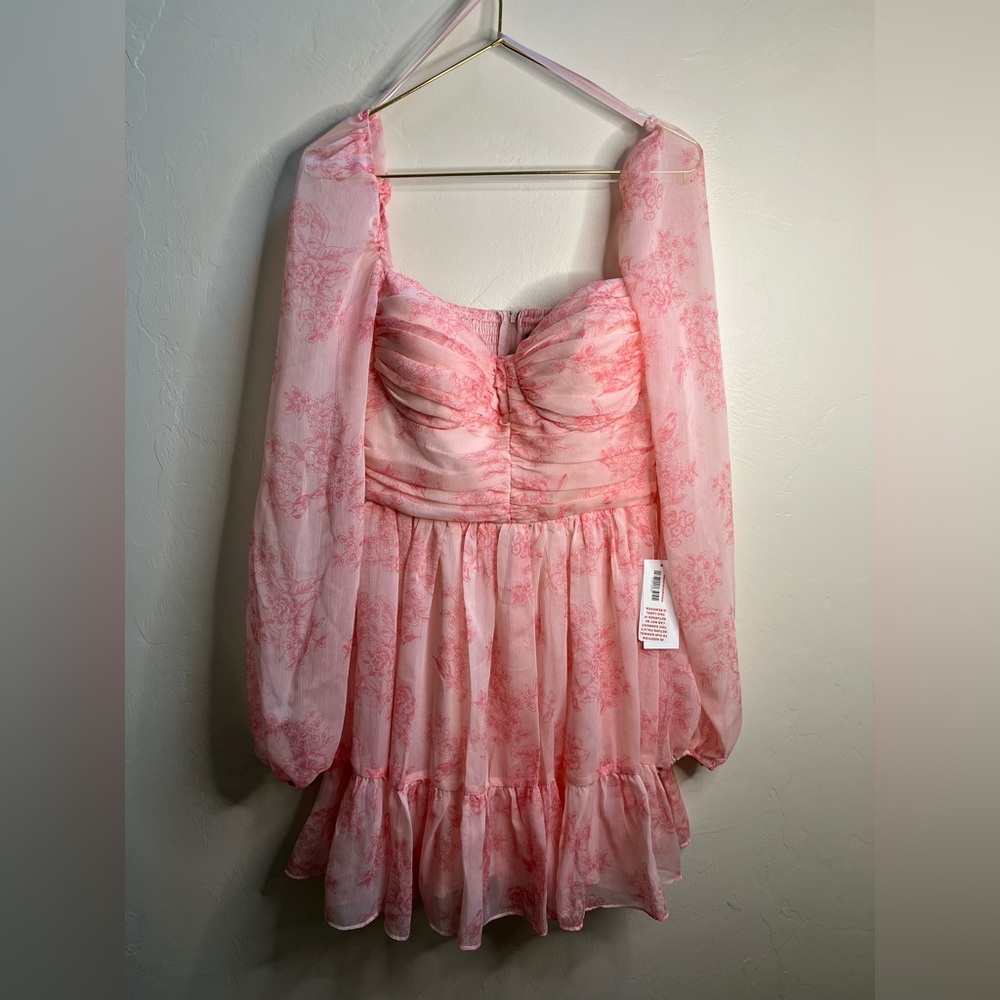 B Darlin Light Pink Floral juniors Dress